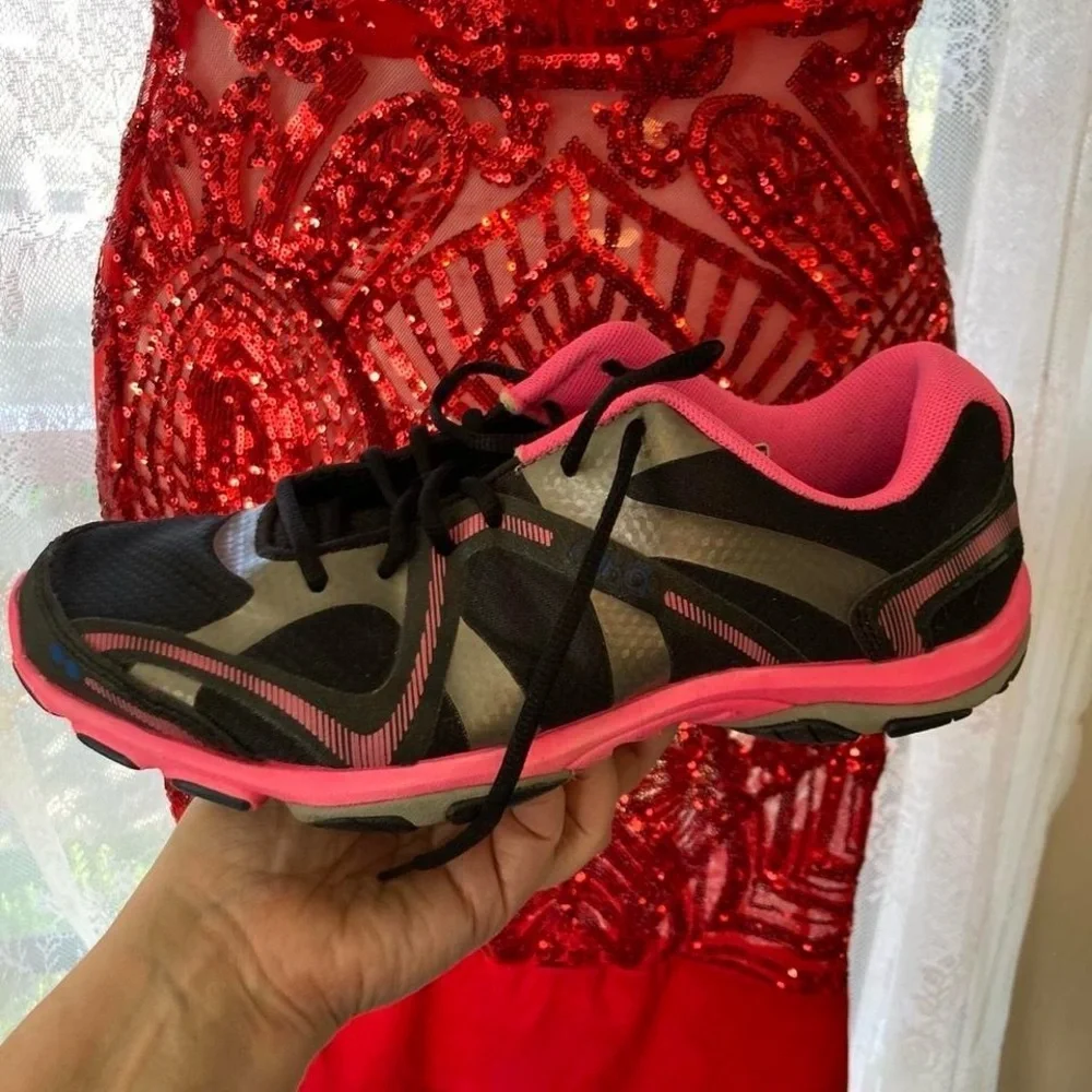 Ryka Black, Grey and Pink Stylish Women's Athletic Shoes 9